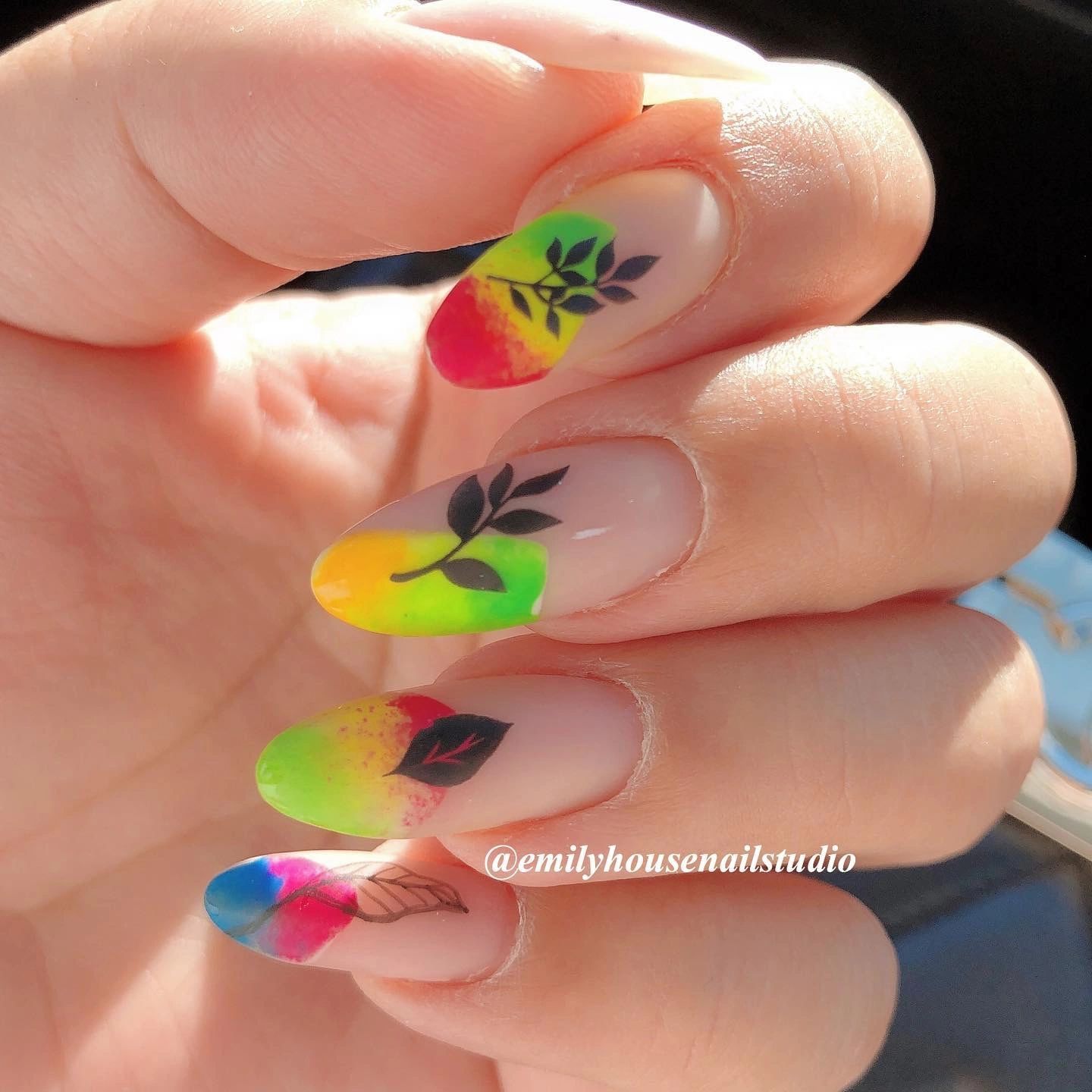 Colorful nail art